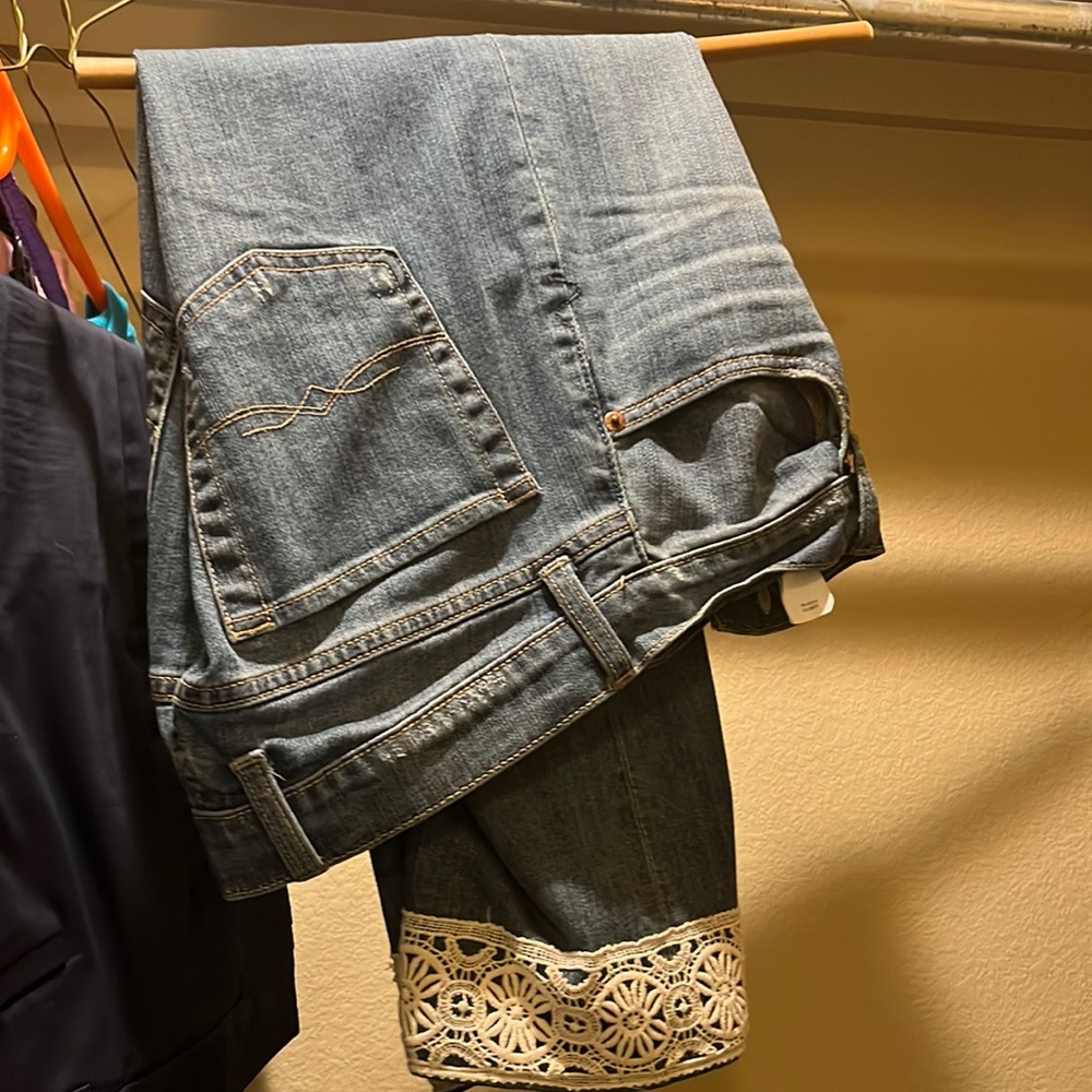 Crop length jeans